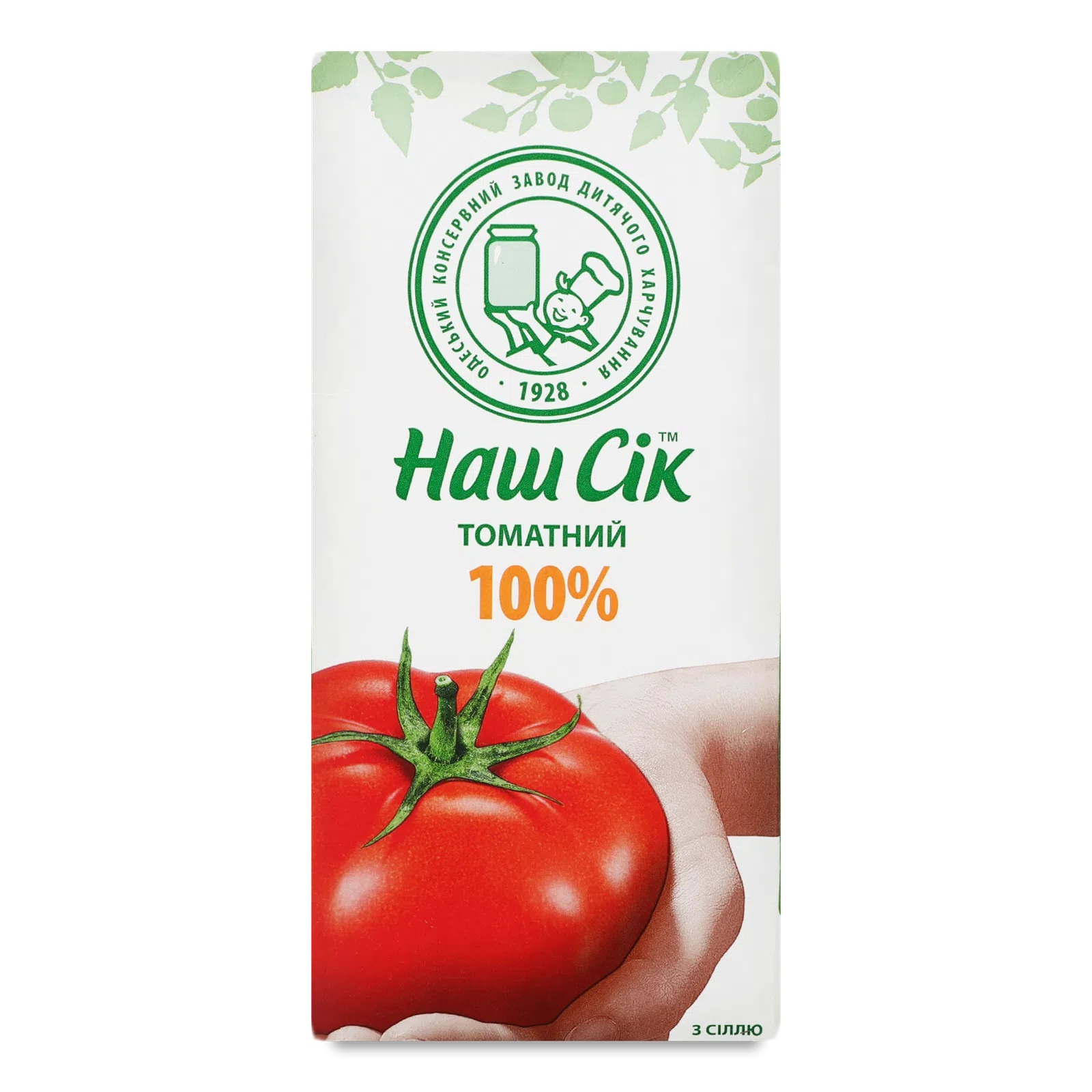 Томатний сік з м`якоттю з сіллю ТМ Наш Сік TBA 1,93л